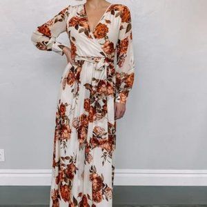 LYDIA FALL FLORAL MAXI DRESS